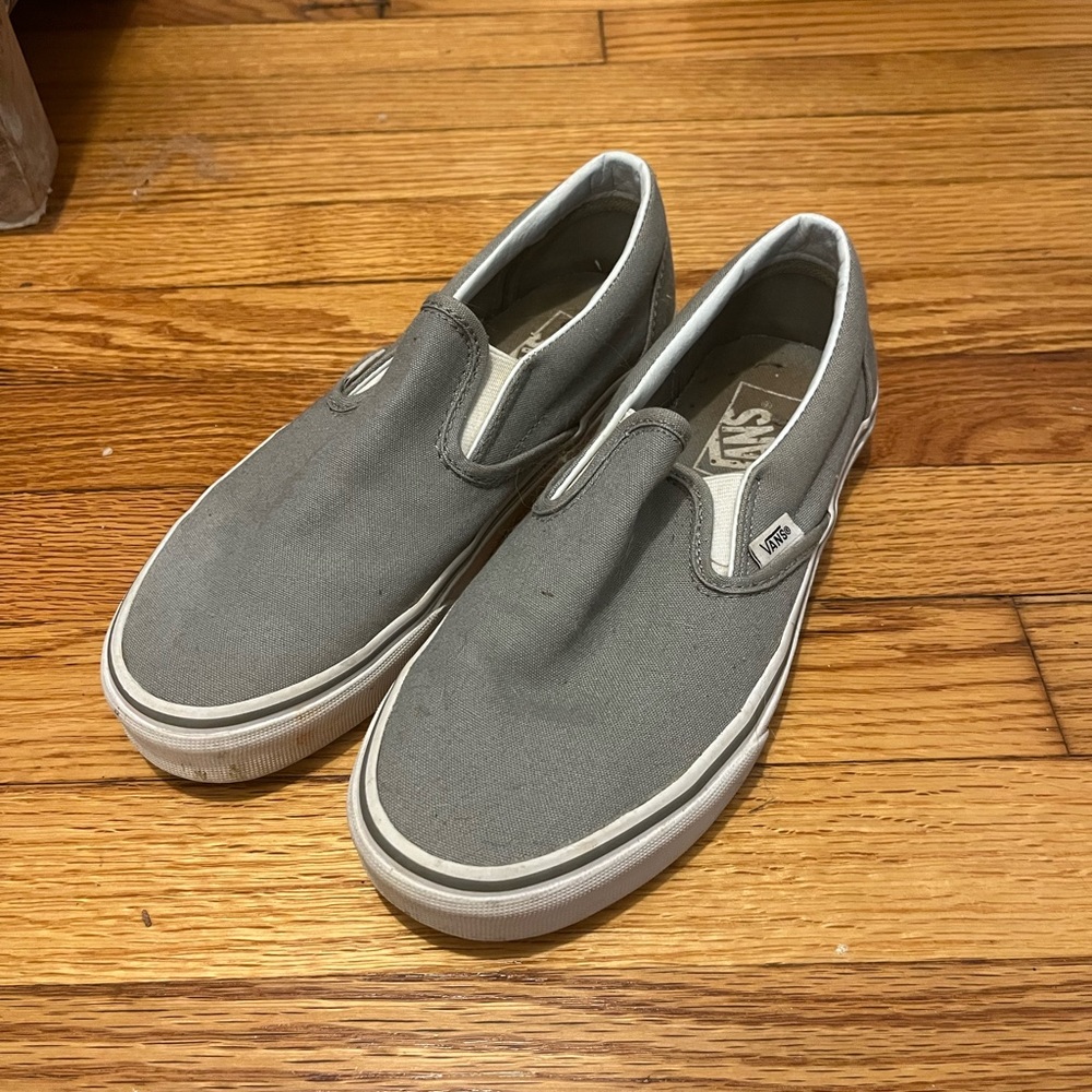Grey slip on vans